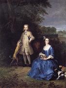 Peter Tillemans Master Edward and Miss Mary Macro oil painting on canvas